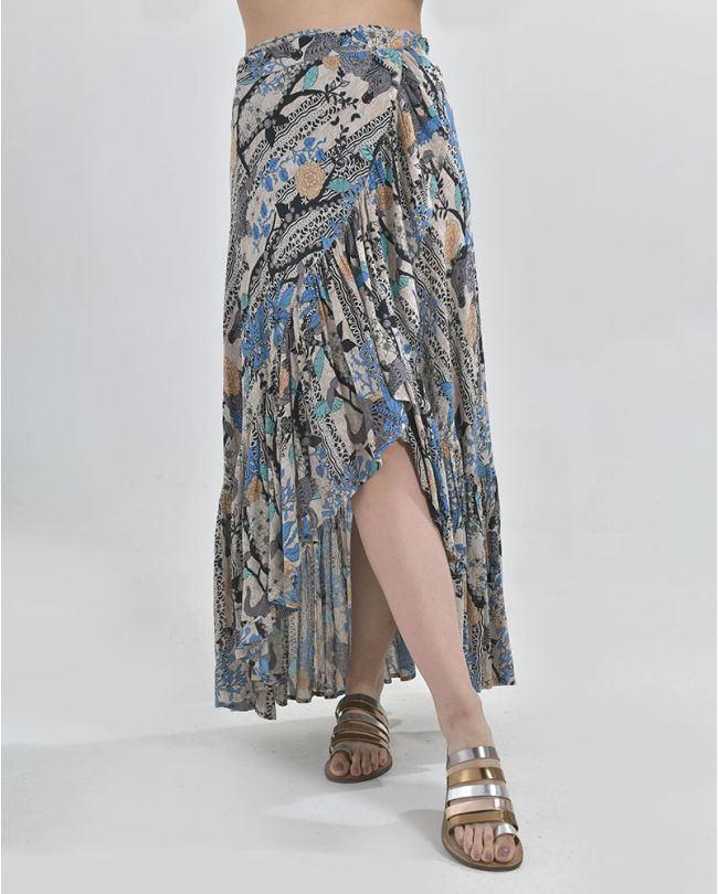 RUFFLE SKIRT IN JUNGLE PRINT(M/L)