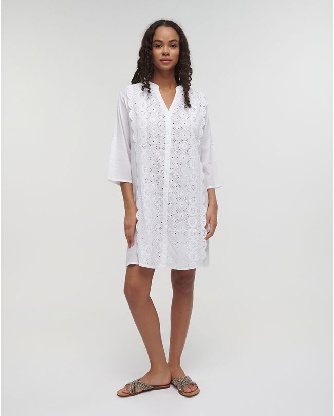 SHIRT/KAFTAN IN WHITE COLOR ONE SIZE (100%COTTON)