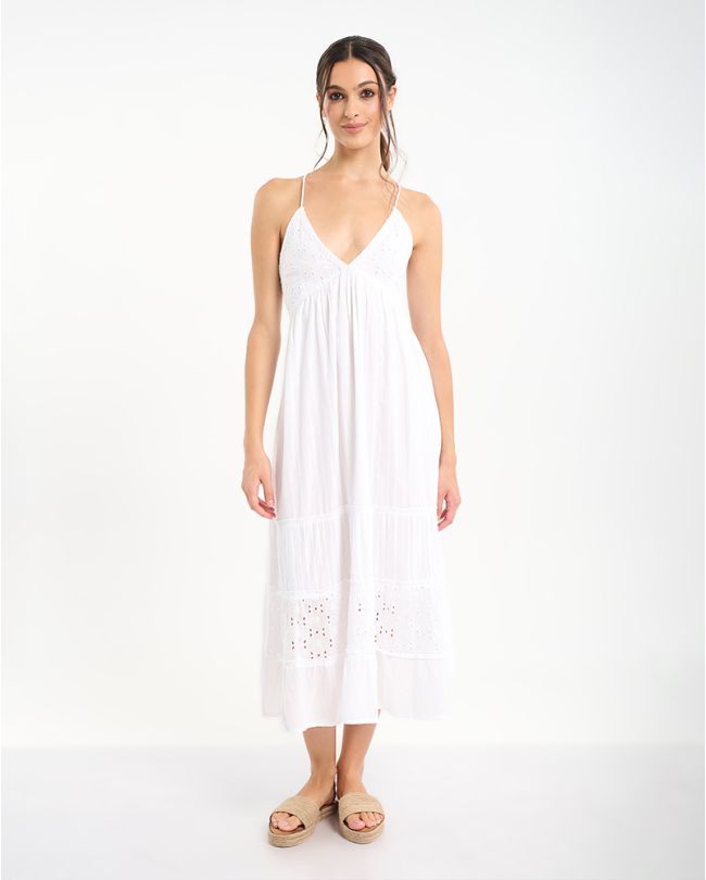 ΦΟΡΕΜΑ ΜΑΚΡΥ ΕΞΩΠΛΑΤΟ ΣΕ ΛΕΥΚΟ ΧΡΩΜΑ ONE SIZE (100% COTTON)