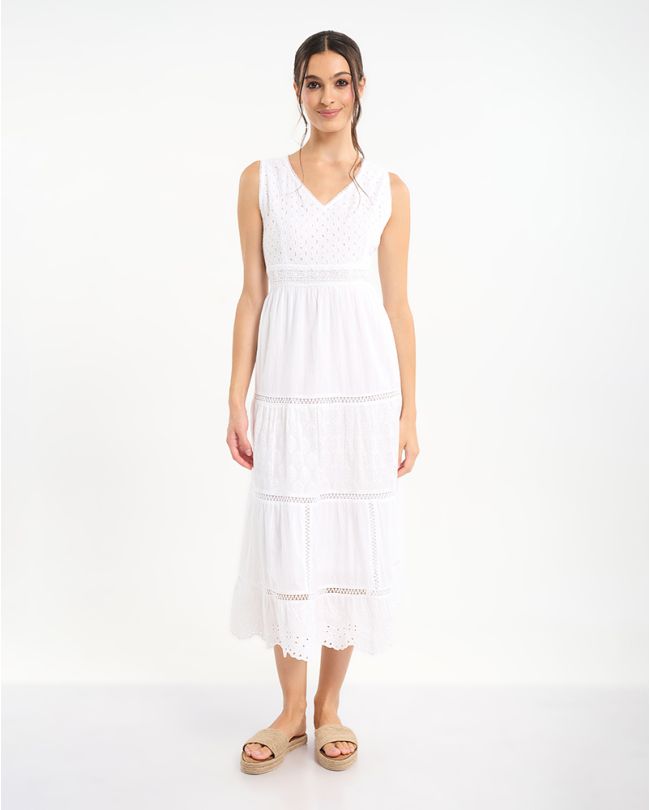 ΦΟΡΕΜΑ ΜΑΚΡΥ ΑΜΑΝΙΚΟ ΜΕ ΛΑΙΜΟΚΟΨΗ‘V’ ONE SIZE (100% COTTON)