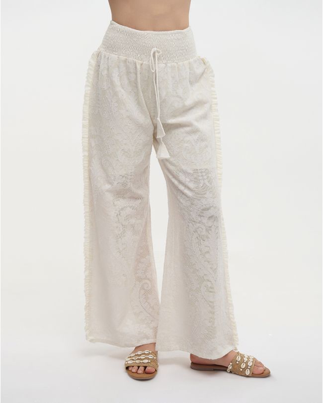 PANTS IN ECRU COLOR ONE SIZE (100%COTTON)