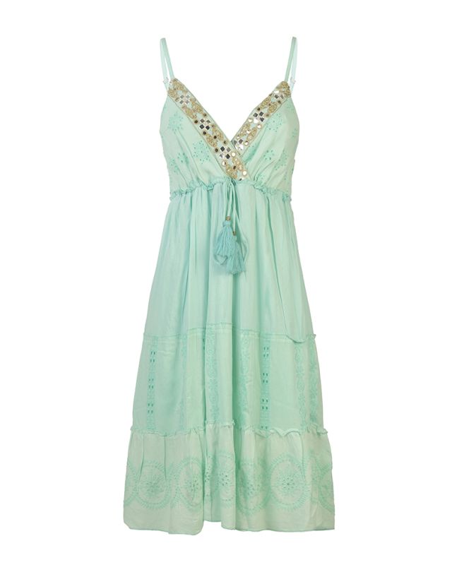 ΦΟΡΕΜΑ ΚΟΝΤΟ ΑΜΑΝΙΚΟ ΤΥΡΚΟΥΑΖ ΜΕ ΧΡΥΣΕΣ ΛΕΠΤΟΜΕΡΕΙΕΣ ONE SIZE (100% VISCOSE)