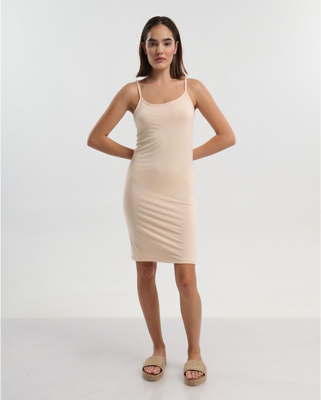 UNDERDRESS IN BEIGE COLOR ONE SIZE (95% VISCOSE, 5% SPANDEX)