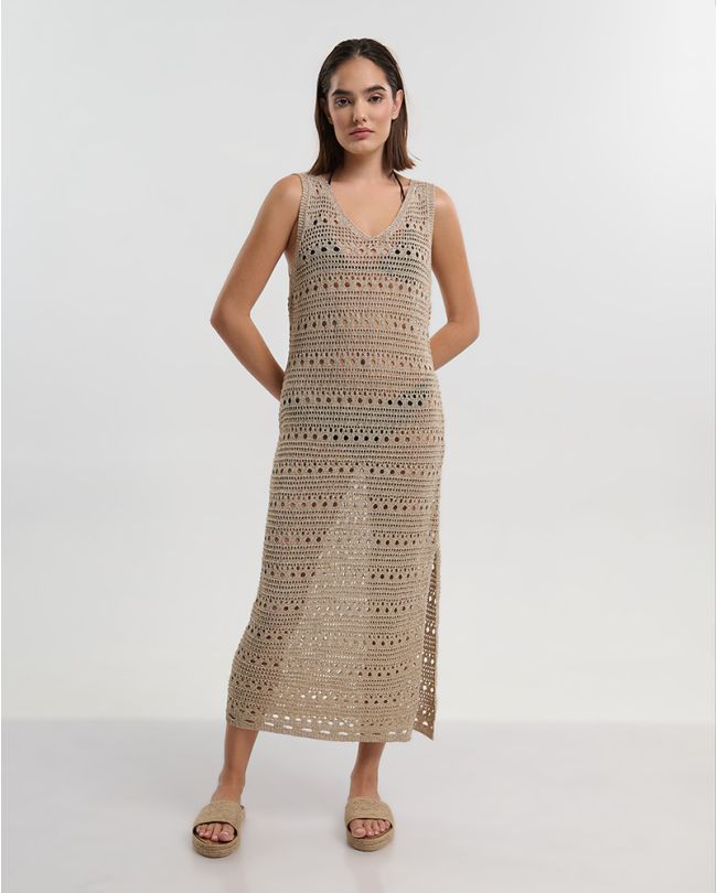 ΑΜΑΝΙΚΟ ΜΑΚΡΥ ΦΟΡΕΜΑ ΣΕ ΧΡΥΣΟ ΧΡΩΜΑ ONE SIZE (100% POLYESTER)