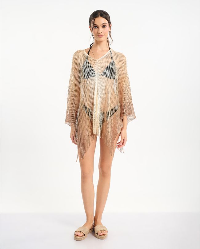 ΚΙΜΟΝΟ ΔΙΧΤΥΩΤΟ ΣΕ ΧΡΥΣΟ/ΚΑΦΕ ΧΡΩΜΑ ONE SIZE (100% POLYESTER)