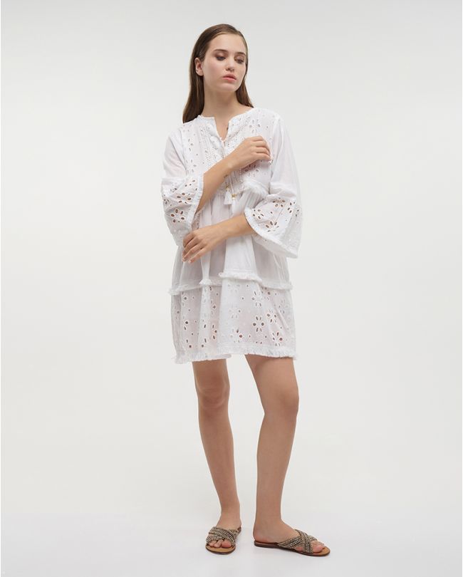 DRESS KIPPUR IN WHITE COLOR ONE SIZE (100% COTTON)