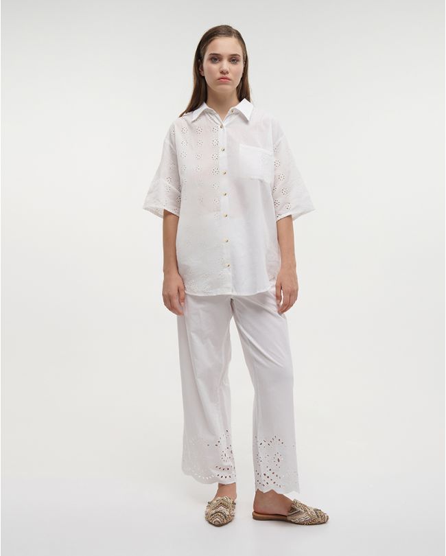 SHORT SHIRT KIPPUR IN WHITE COLOR ONE SIZE (100% COTTON)