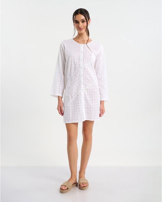 ΦΟΡΕΜΑ/ΠΟΥΚΑΜΙΣΑ ΣΕ ΛΕΥΚΌ ΧΡΩΜΑ ONE SIZE ( 100% COTTON)