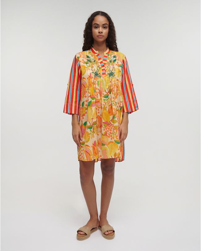 ΦΟΡΕΜΑ ΚΟΝΤΟ 3/4 ΠΟΛΥΧΡΩΜΟ M/L (100% COTTON)