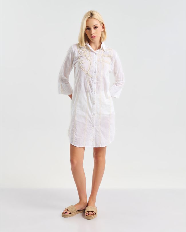 ΠΟΥΚΑΜΙΣΑ ΛΕΥΚΗ ΜΕ ΚΟΥΜΠΙΑ S/M ( 100% COTTON)