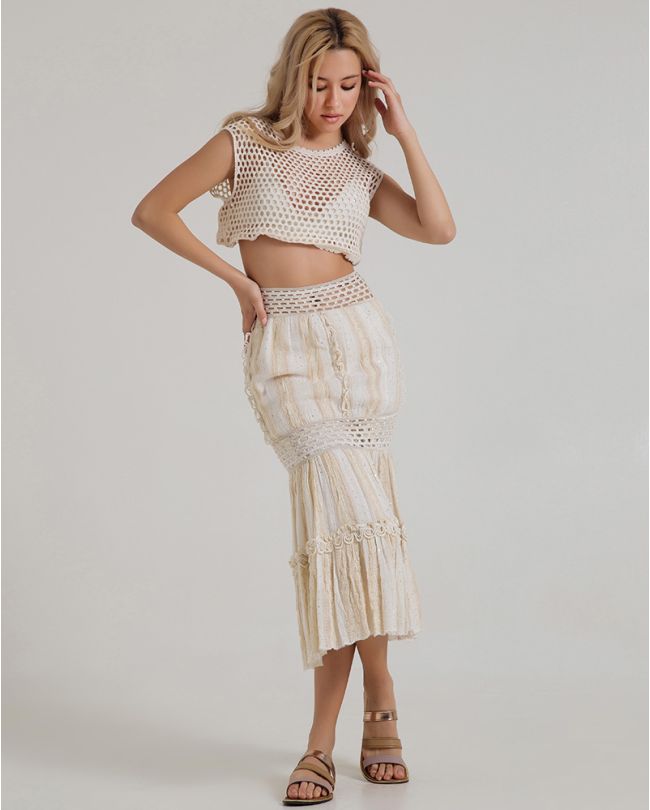 ΦΟΥΣΤΑ ΜΠΕΖ ΜΕ ΧΡΥΣΑ LUREX M/L (100% COTTON)