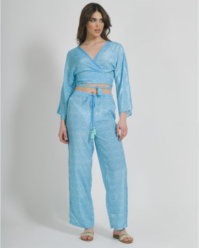 S/2 TOP AND PANTS IN LIGHT BLUE COLOR ONE SIZE