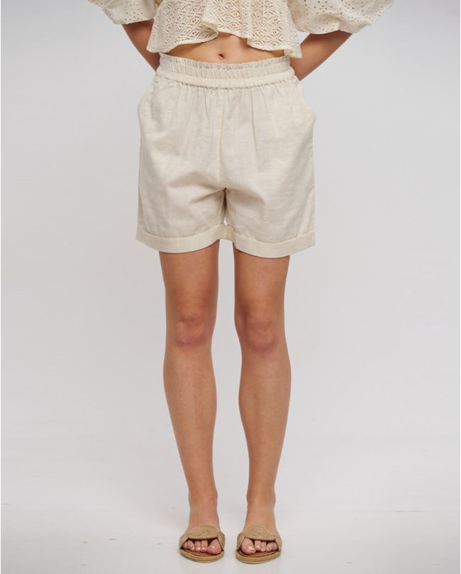 SHORTS IN BEIGE COLOR ONE SIZE (100% COTTON FLEX)