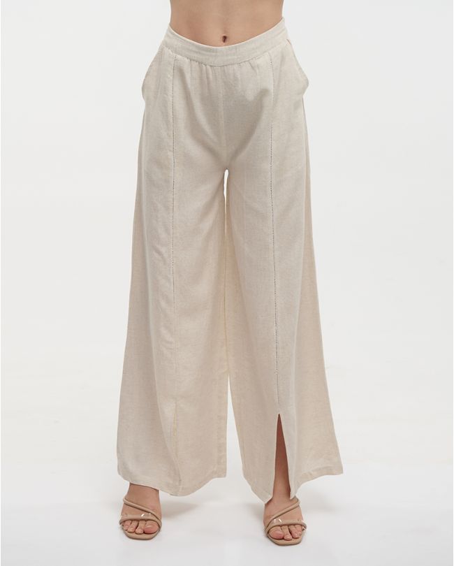 ΠΑΝΤΕΛΟΝΑ ΣΕ ΕΚΡΟΥ ΧΡΩΜΑ L/XL (100%COTTON FLEX LINEN)