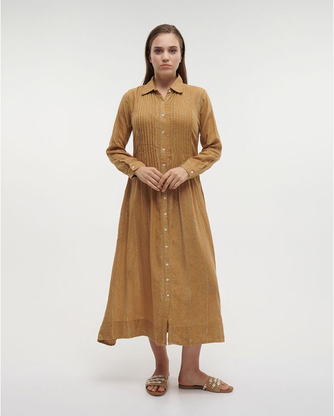 ΦΟΡΕΜΑ/ΠΟΥΚΑΜΙΣΑ ΜΑΚΡΙΑ ΚΑΦΕ ΜΕ LUREX M/L (100% COTTON)