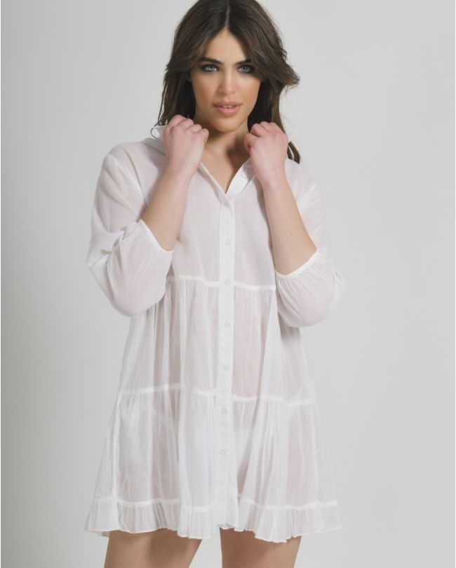 ΚΑΦΤΑΝΙ/ΦΟΡΕΜΑ ΣΕ ΛΕΥΚΟ ΧΡΩΜΑ ONE SIZE (100% COTTON)