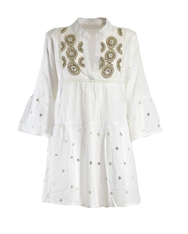 KAFTAN IN WHITE/CREAM COLOR ONE SIZE (100% COTTON)