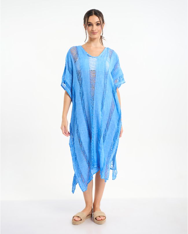 KAFTAN IN BLUE COLOR ONE SIZE (100% COTTON)
