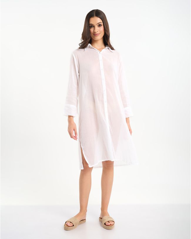 SHIRT IN WHITE COLOR WITH BACK EMBROIDERY ''EYE'' ONE SIZE (100% COTTON)