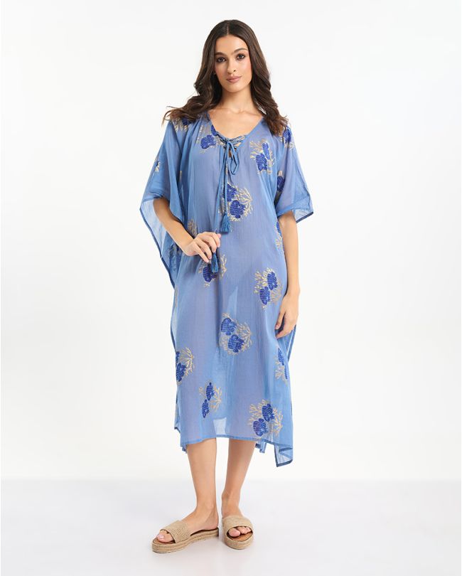 ΚΑΦΤΑΝΙ ΜΠΛΕ ΜΕ ΨΑΡΙΑ ONE SIZE (100% COTTON)