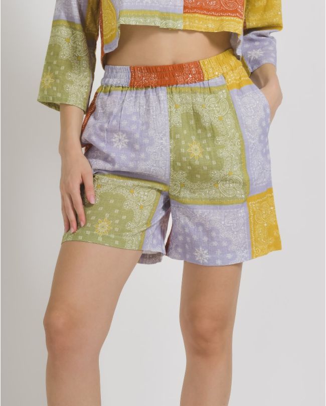 SHORTS MULTICOLOR PATCHWORK ONE SIZE (100% COTTON)