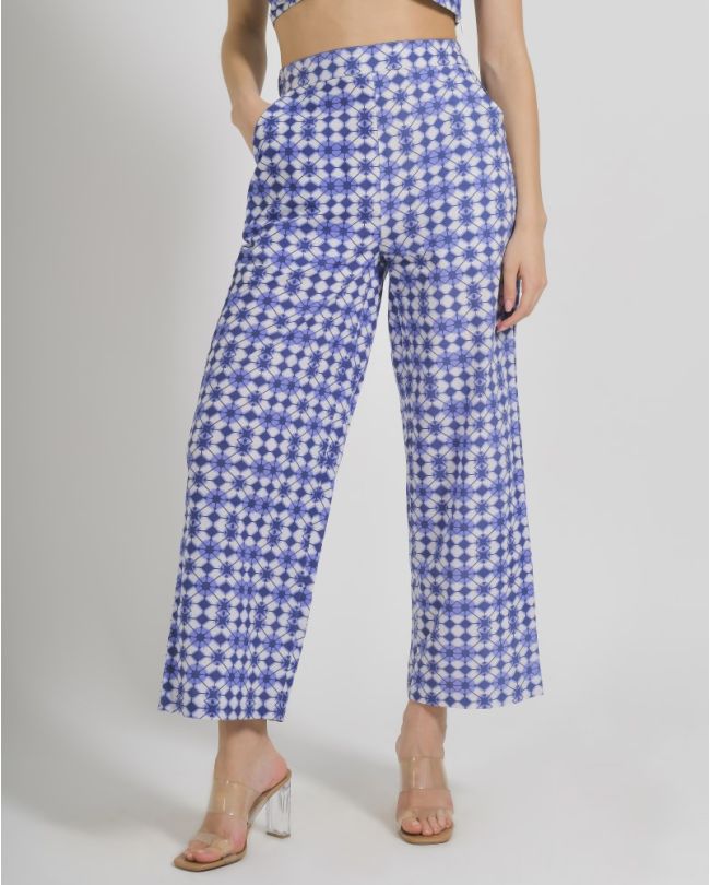PANTS IN BLUE/WHITE COLOR ONE SIZE (100% COTTON)
