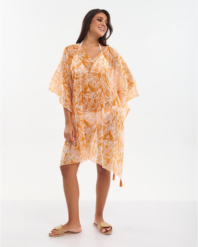 ΚΑΦΤΑΝΙ ΠΟΡΤΟΚΑΛΙ/ΛΕΥΚΟ ONE SIZE (100% COTTON)