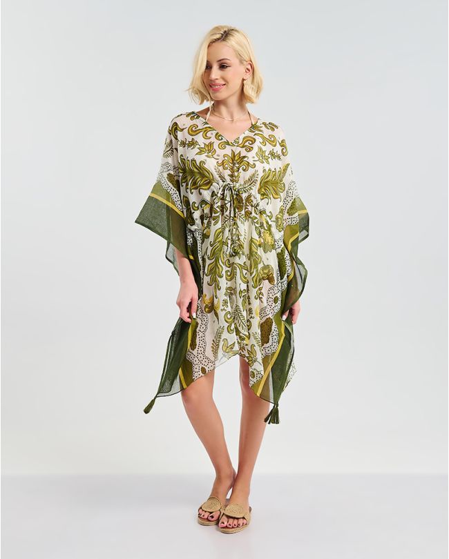 ΚΑΦΤΑΝΙ ΜΕ ΖΩΝΑΚΙ ΠΡΑΣΙΝΟ/ΛΕΥΚΟ ONE SIZE (100% COTTON)