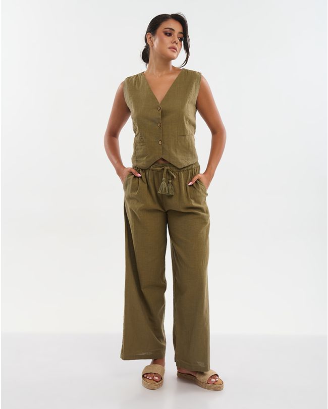 ΓΙΛΕΚΟ ΚΟΝΤΟ ΧΑΚΙ M/L (100% COTTON SLUB)