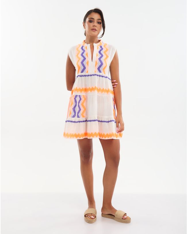 ΦΟΡΕΜΑ ΚΟΝΤΟ ΑΜΑΝΙΚΟ ΣΕ ΜΟΒ /ΠΟΡΤΟΚΑΛΙ/ ΛΕΥΚΟ ONE SIZE (100% COTTON)