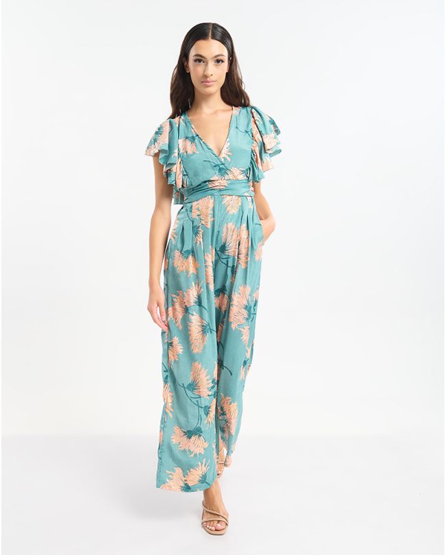 ΟΛΟΣΩΜΗ ΦΟΡΜΑ ΜΑΚΡΙΑ ΣΕ ΓΑΛΑΖΙΟ ΧΡΩΜΑ ΜΕ ΕΚΡΟΎ ΛΕΠΤΟΜΕΡΕΙΕΣ ONE SIZE (60% SILK 40% POLYESTER)