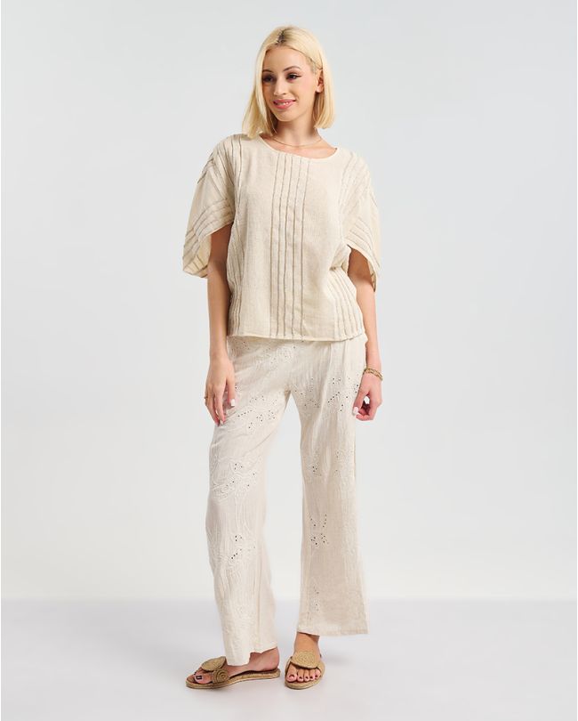 ΜΠΛΟΥΖΑΚΙ ΜΕ 3/4 ΜΑΝΙΚΙ ΕΚΡΟΎ ΜΕ ΣΧΕΔΙΑ ONE SIZE ( 100% COTTON)