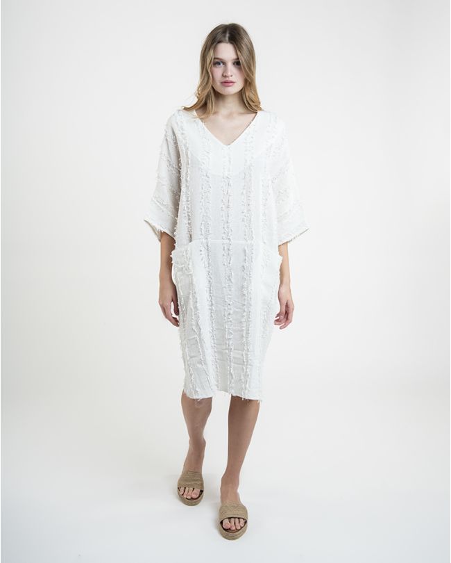 ΚΟΝΤΟ ΦΟΡΕΜΑ ΣΕ ΕΚΡΟΥ ΜΕ ΤΣΕΠΕΣ ONE SIZE (100% COTTON)