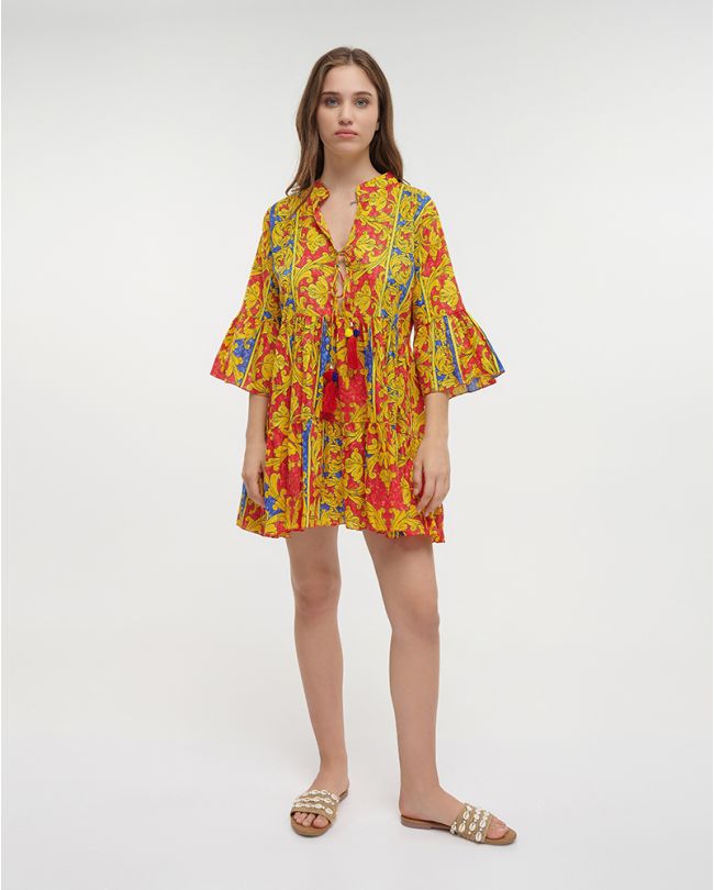 DRESS/KAFTAN MULTICOLOR L/XL (100% COTTON)