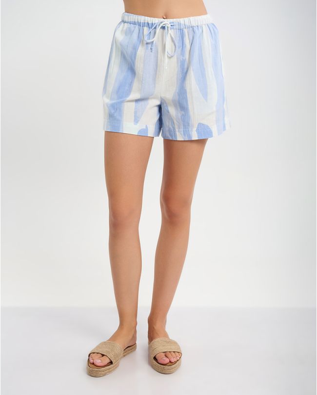 ΣΟΡΤΣΑΚΙ ΣΕ ΛΕΥΚΌ/ ΓΑΛΑΖΙΟ ONE SIZE ( 30% LINEN 70% COTTON )