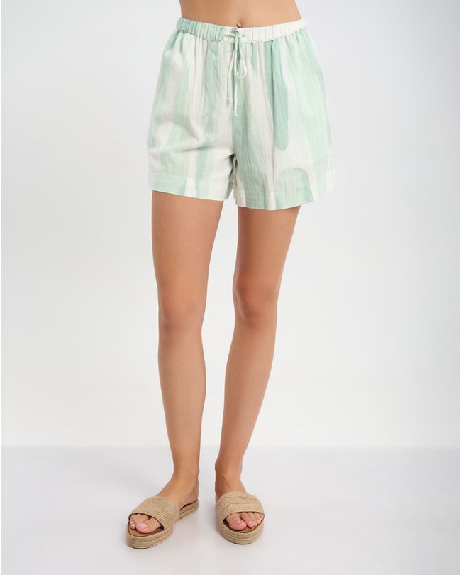 ΣΟΡΤΣΑΚΙ ΣΕ ΠΡΑΣΙΝΟ/ ΛΕΥΚΟ ONE SIZE ( 30% LINEN 70% COTTON )