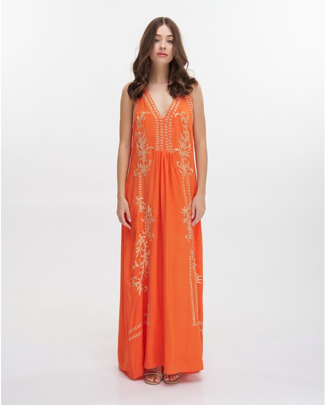 ΦΟΡΕΜΑ ΜΑΚΡΥ ΑΜΑΝΙΚΟ ΠΟΡΤΟΚΑΛΙ (100% RAYON)