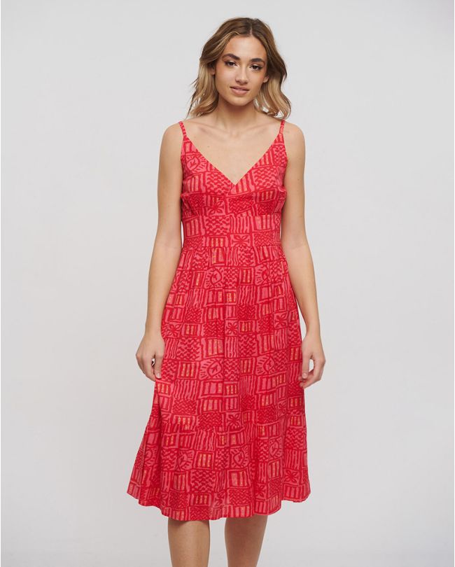 ΦΟΡΕΜΑ ΜΑΚΡΥ ΑΜΑΝΙΚΟ ΣΕ ΚΟΚΚΙΝΟ ΧΡΩΜΑ ONE SIZE (100% COTTON)