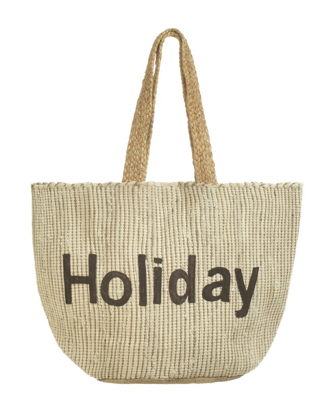 ΤΣΑΝΤΑ ΑΠΟ ΓΙΟΥΤΑ ΜΠΕΖ ''HOLIDAY'' 60x40 (50%COTTON 50%JUTE)