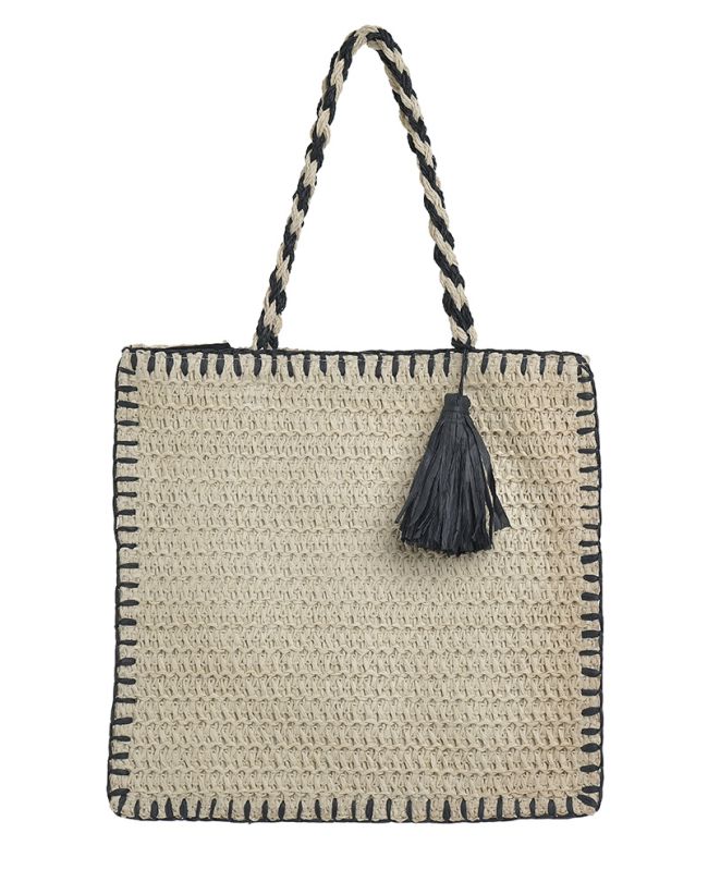 PAPER BAG WITH BLACK DETAILS 34Χ16Χ34