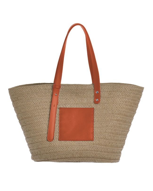 PAPER BAG WITH CORAL DETAILS 47X27