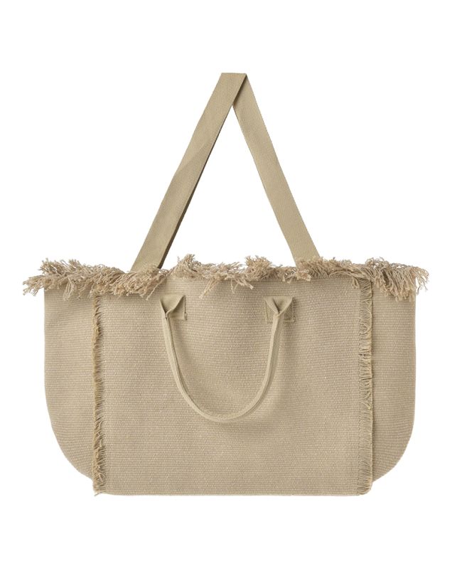 FABRIC BAG IN BEIGE COLOR 54X32X20 (20% COTTON & 80% POLYESTER)