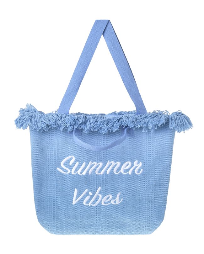 FABRIC BEACH BAG IN BLUE COLOR 