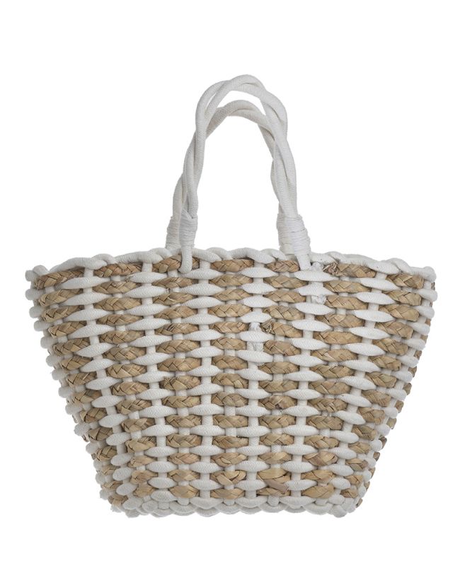 STRAW BAG IN BEIGE/ECRU COLOR 25,5Χ13Χ5Χ25,5