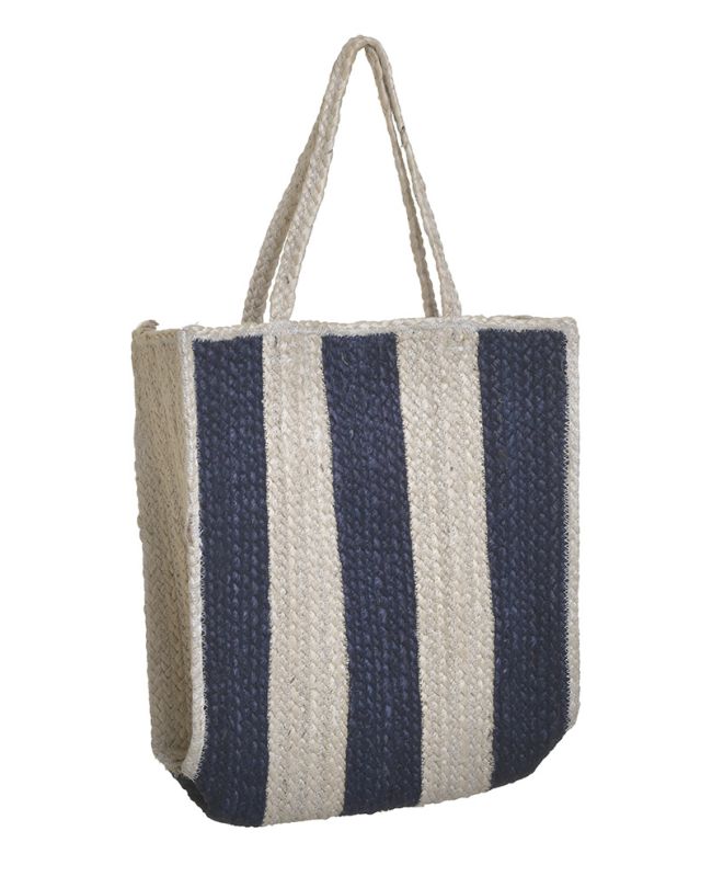 STRAW BAG IN BLACK AND WHITE COLOR (100%JUTE) 42X12X40/65