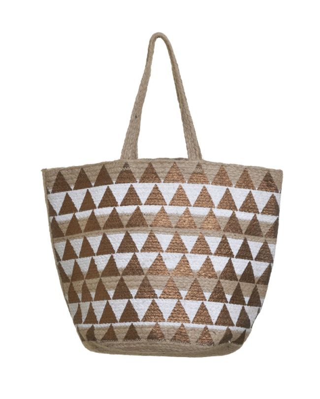 JUTE BAG WITH GOLDEN PRINTS 33Χ28Χ30/55 (100% JUTE)