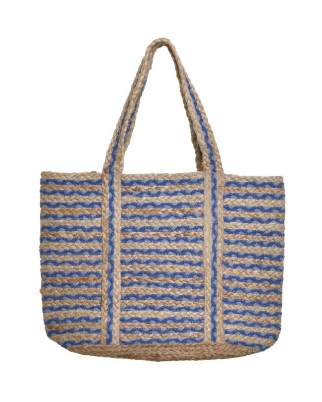 ΤΣΑΝΤΑ ΨΑΘΙΝΗ ΜΠΛΕ/ΜΠΕΖ 42Χ25Χ32/56 (100% JUTE)