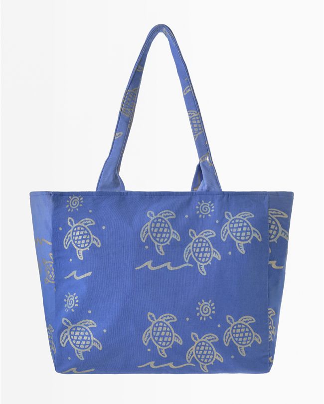 ΤΣΑΝΤΑ ΥΦΑΣΜΑΤΙΝΗ ΜΠΛΕ ΜΕ ΧΕΛΩΝΕΣ 42X35X20 (100% COTTON)