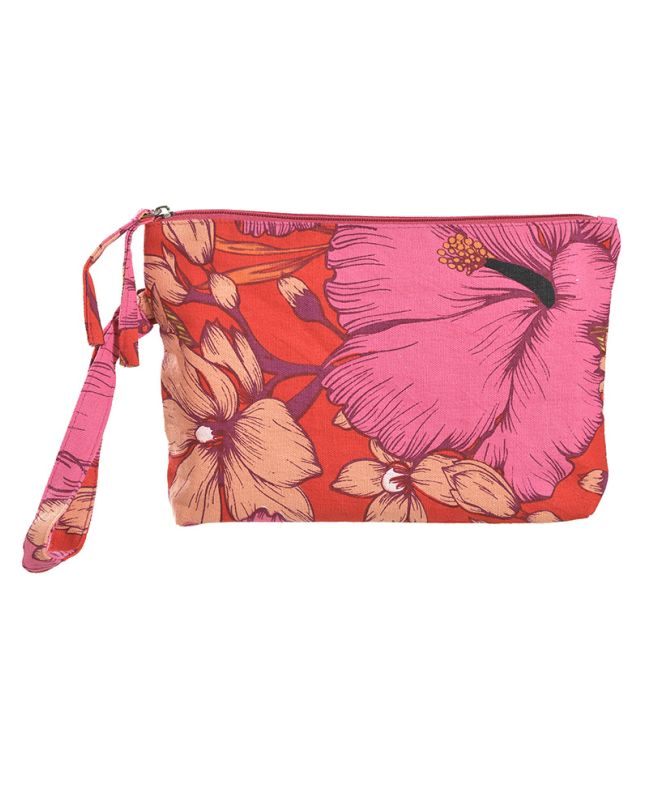 ΤΣΑΝΤΑKI ΥΦΑΣΜΑΤΙΝO ΡΟΖ ΦΛΟΡΑΛ (50% COTTON 50% POLYESTER)