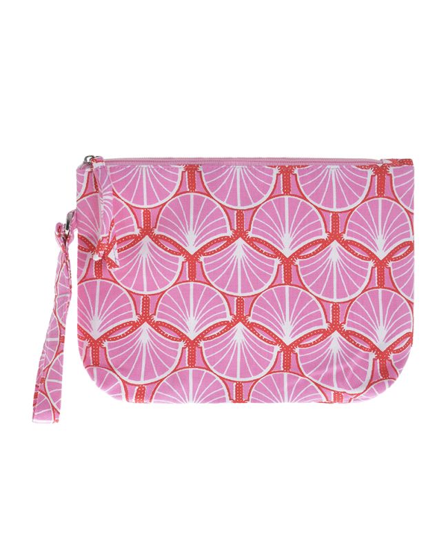 FABRIC MINI BAG IN PINK/RED COLOR 27X18X2 (50% COTTON 50% POLYESTER)